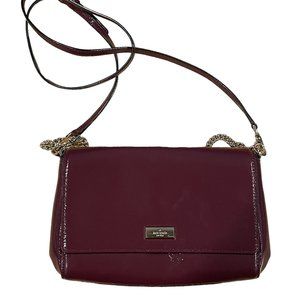 Kate Spade Shoulder Bag Burgundy Carson Convertible Crossbody with Chain Strap